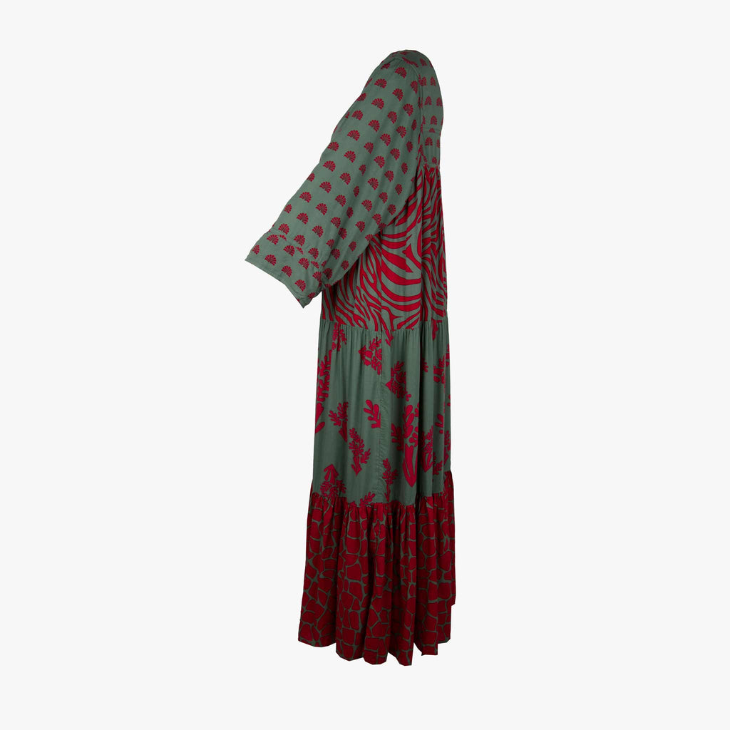Genesis Maxi Stufenkleid | rot