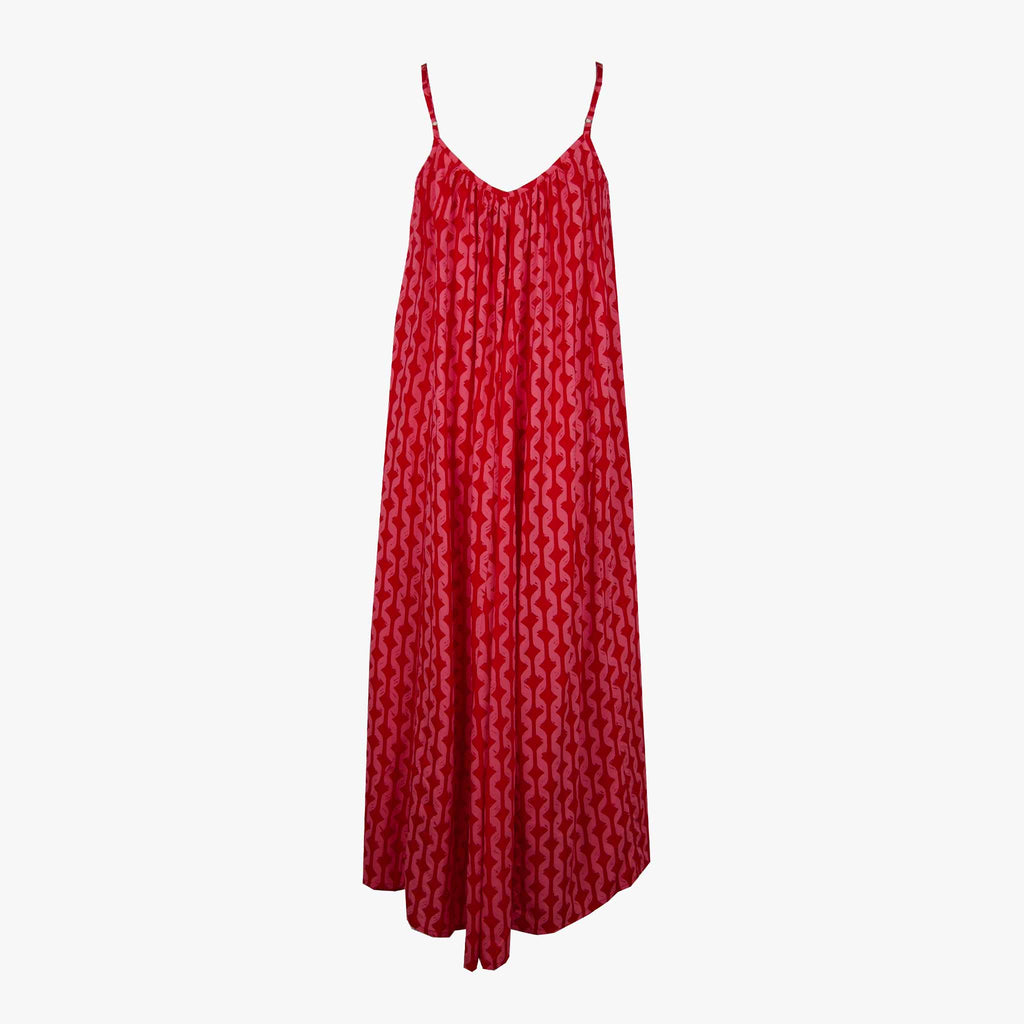 Maxikleid Spaghettiträger | rosa