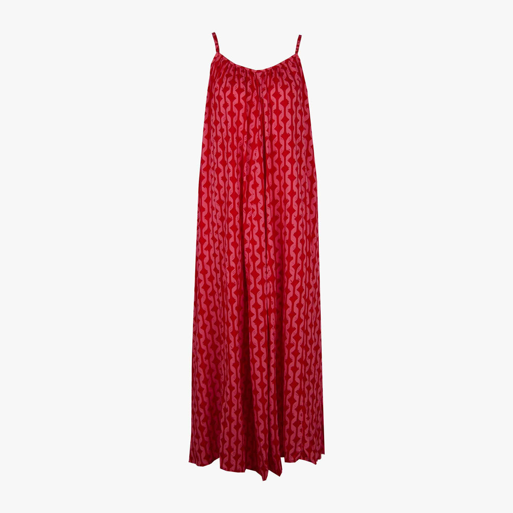 Maxikleid Spaghettiträger | rosa