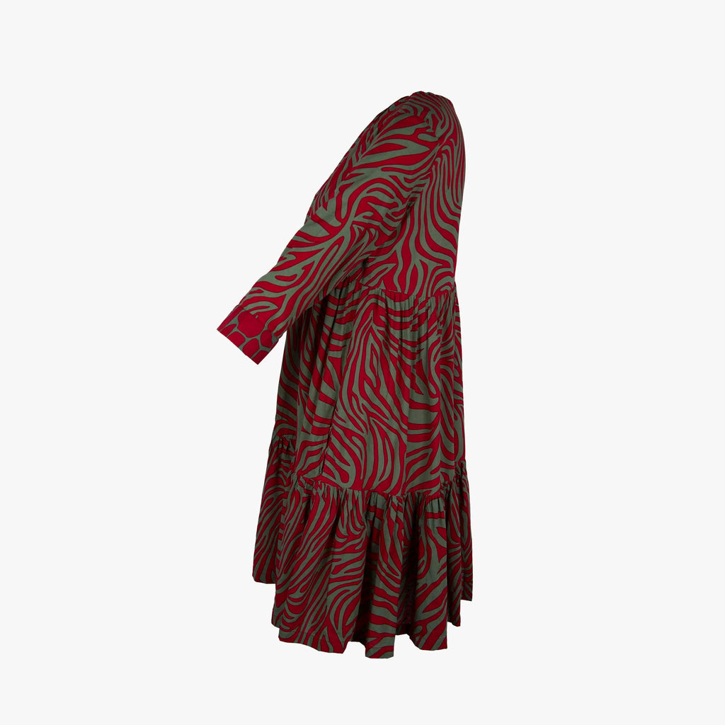 Genesis Stufenkleid kurz | rot