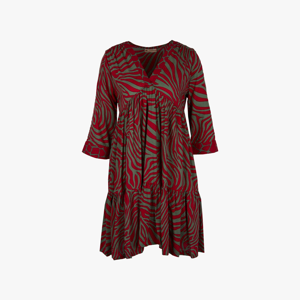 Genesis Stufenkleid kurz | rot