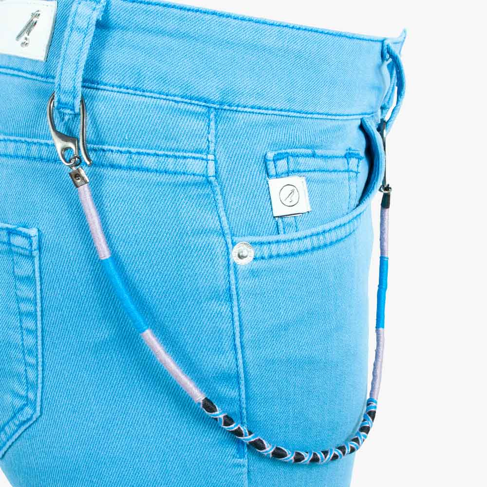Goldgarn Hose Kick Rosengarten | blau