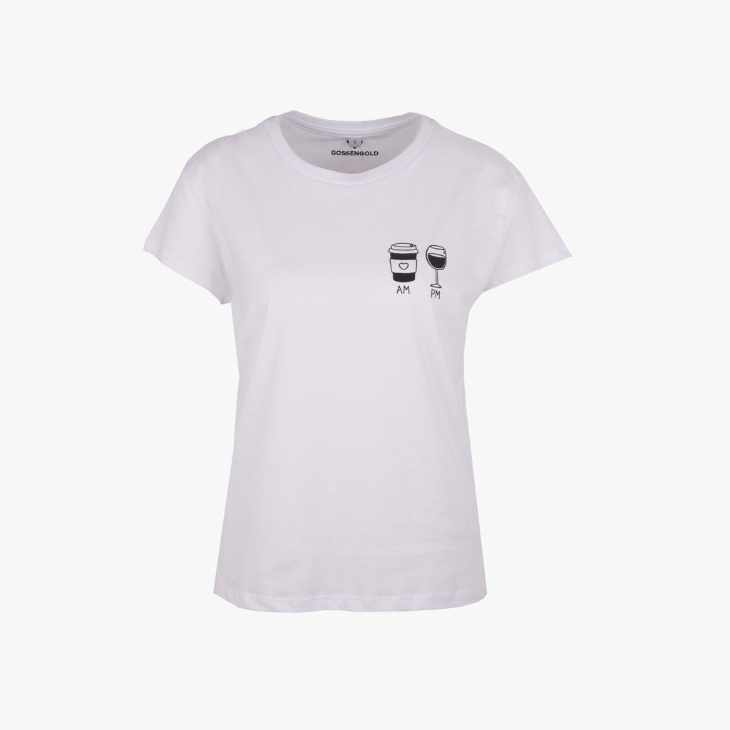 Gossengold Shirt AM PM | weiß