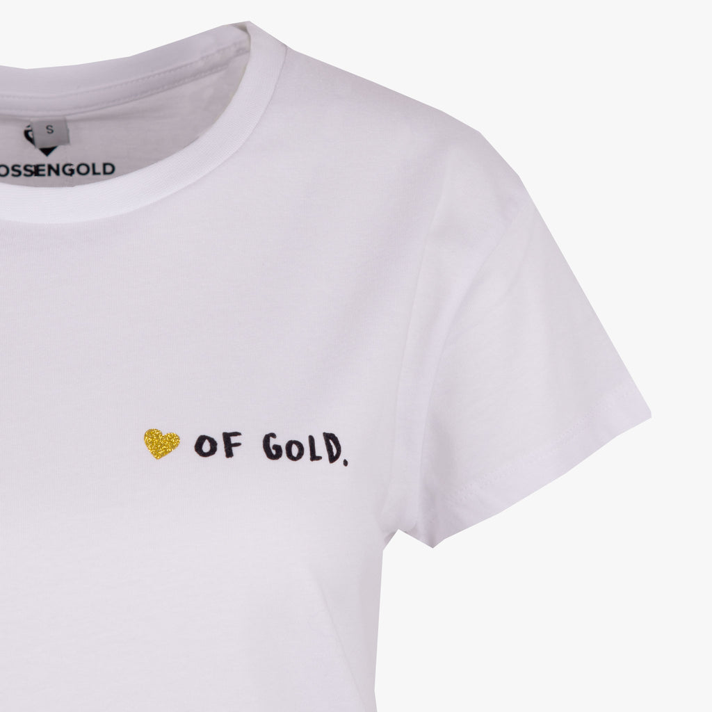 Gossengold Shirt heart of gold | weiß
