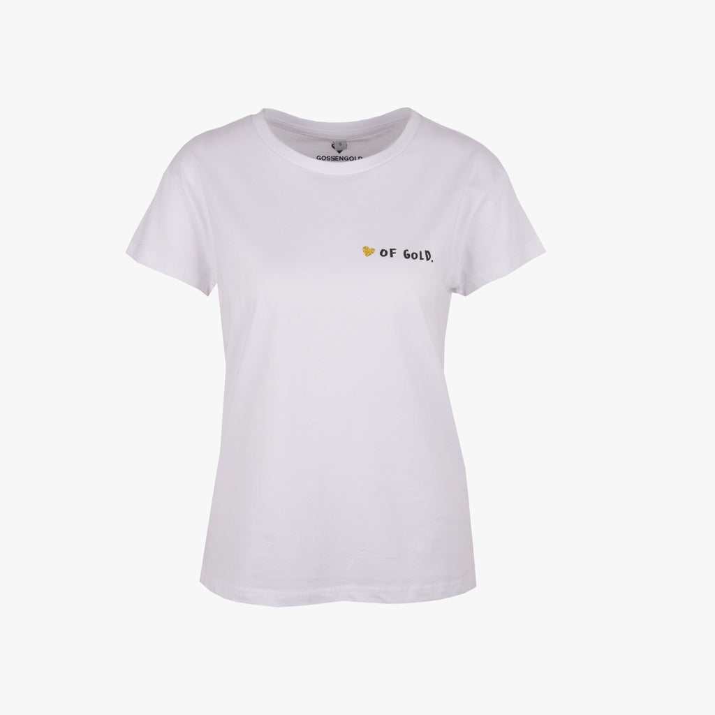 Gossengold Shirt heart of gold | weiß