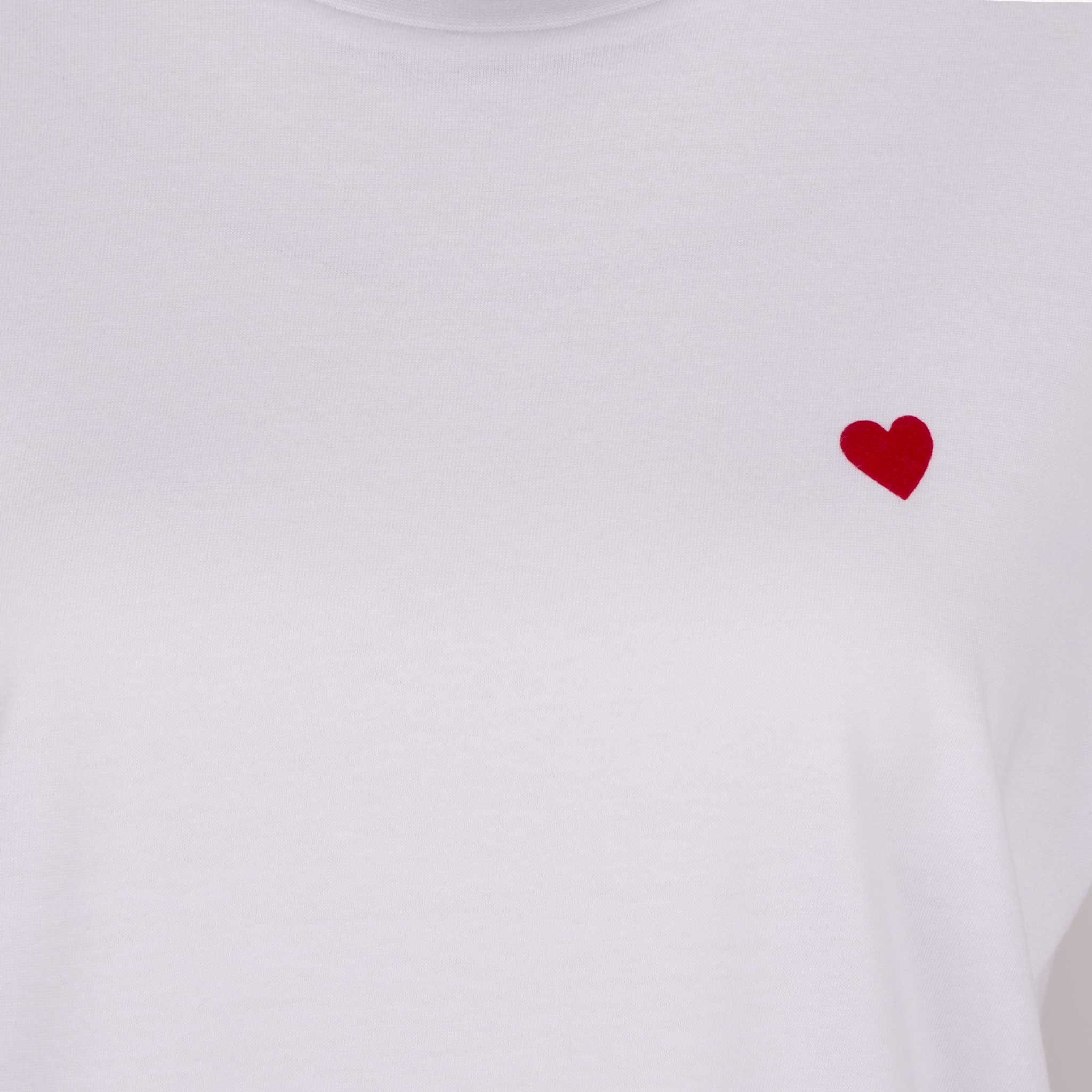 Gossengold Shirt red heart | weiß