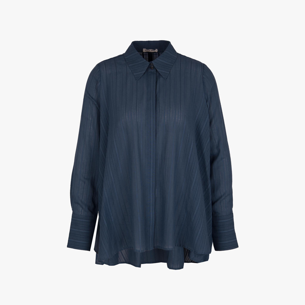 Hana San Bluse Stripes | blau