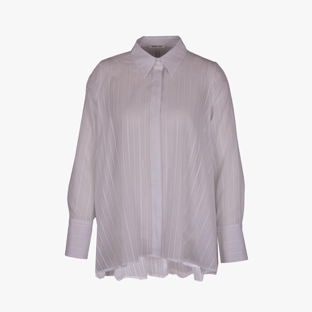 Hana San Bluse Stripes | weiß
