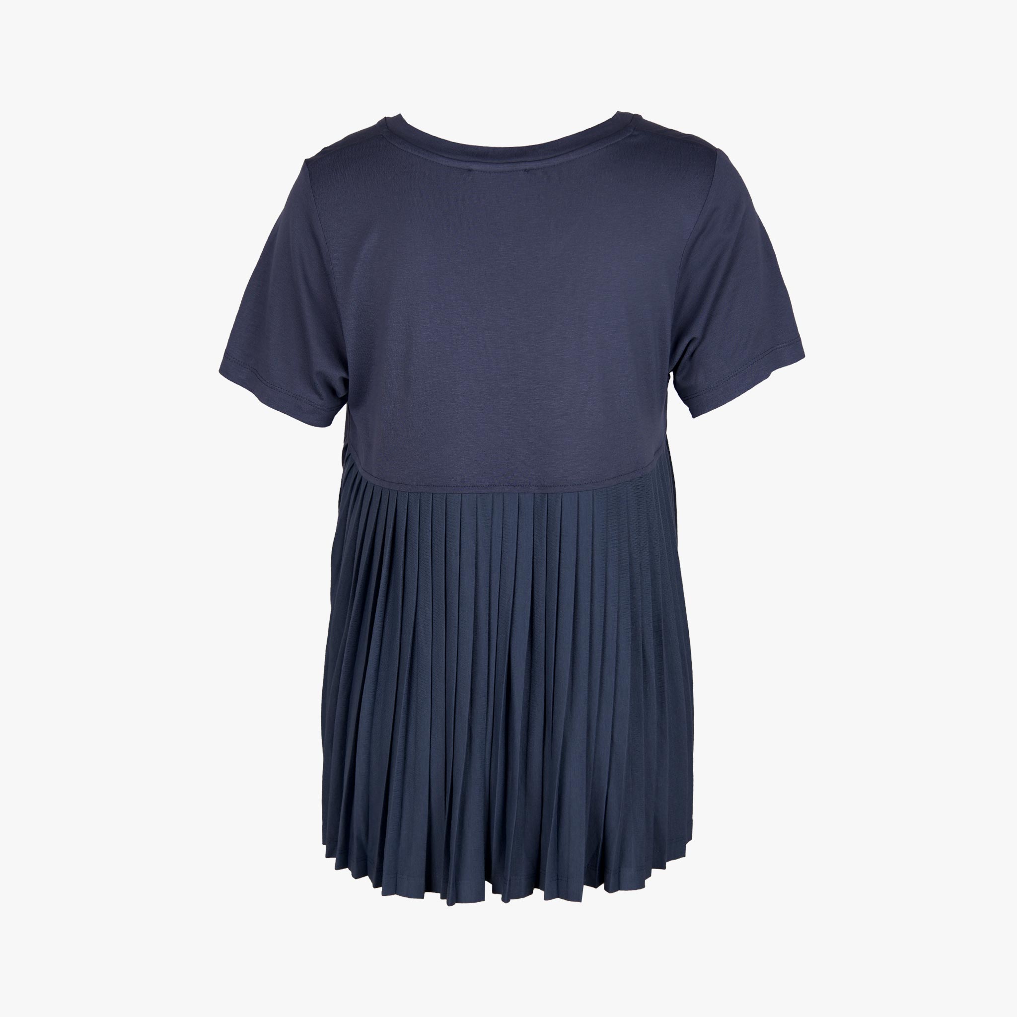 Hana San V-Shirt Backplissee | blau