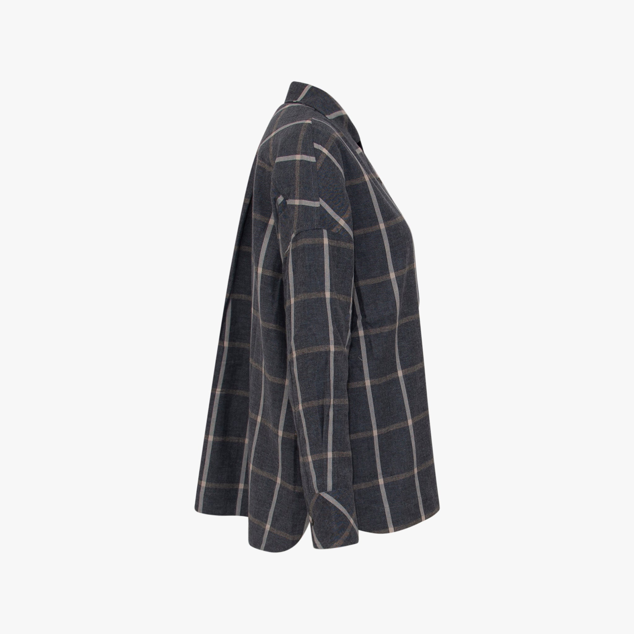 Bluse Karo |  indigo