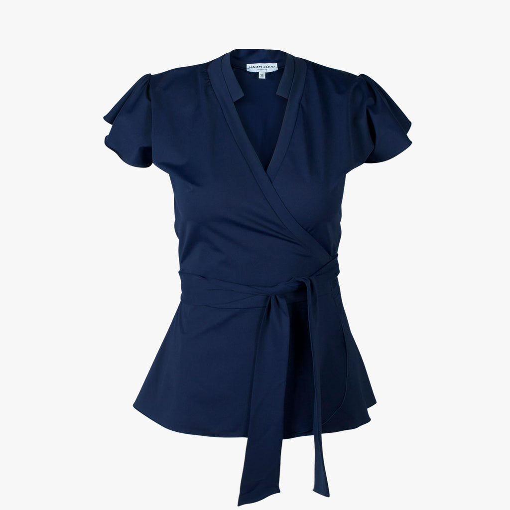 Wickelbluse Julia (dunkelblau, 32) | dunkelblau