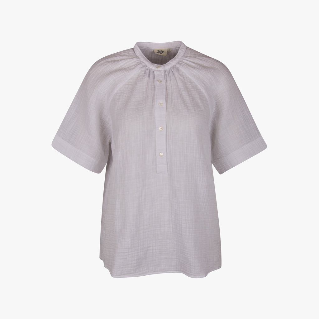 Hartford Baumwollbluse uni | weiß