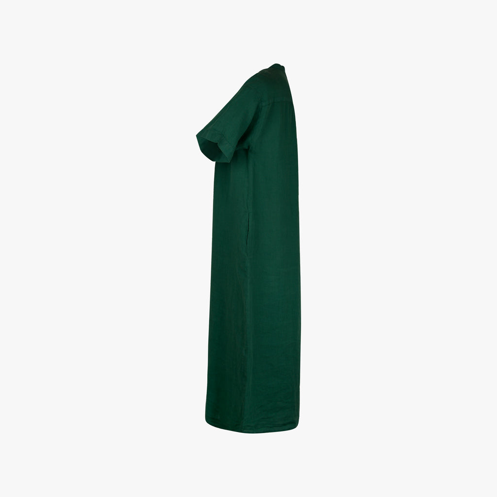 Hartford Leinenkleid Maxi | grün
