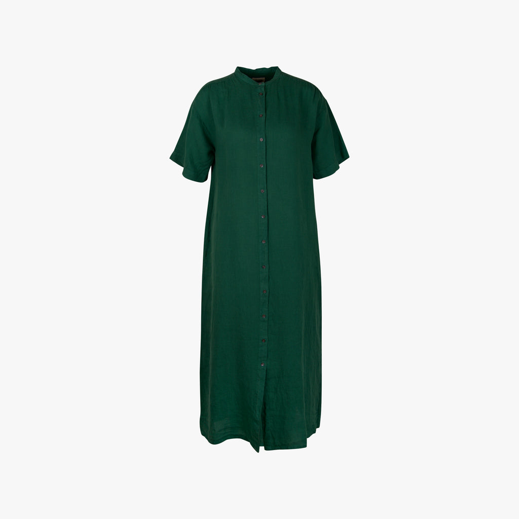 Hartford Leinenkleid Maxi | grün