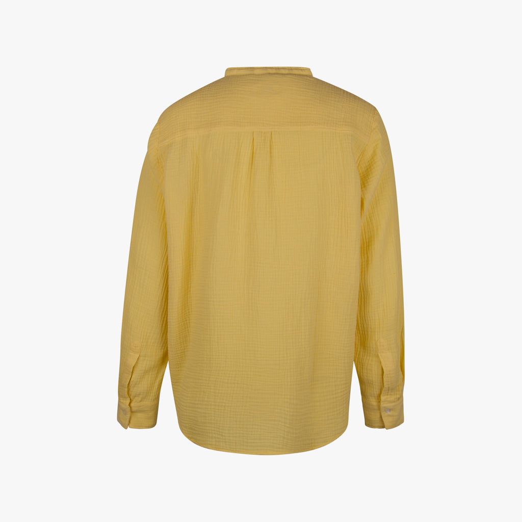 Hartford Stehkragenbluse Langarm | gelb