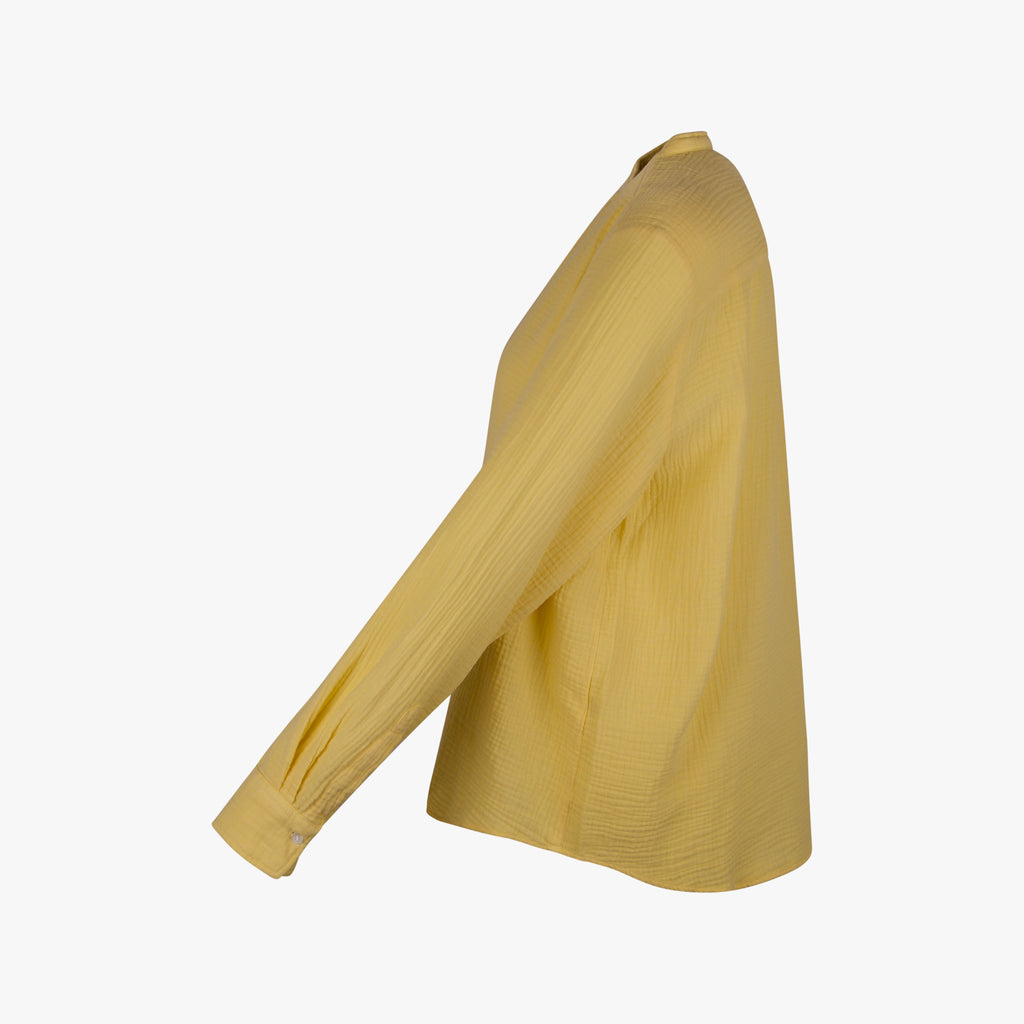 Hartford Stehkragenbluse Langarm | gelb