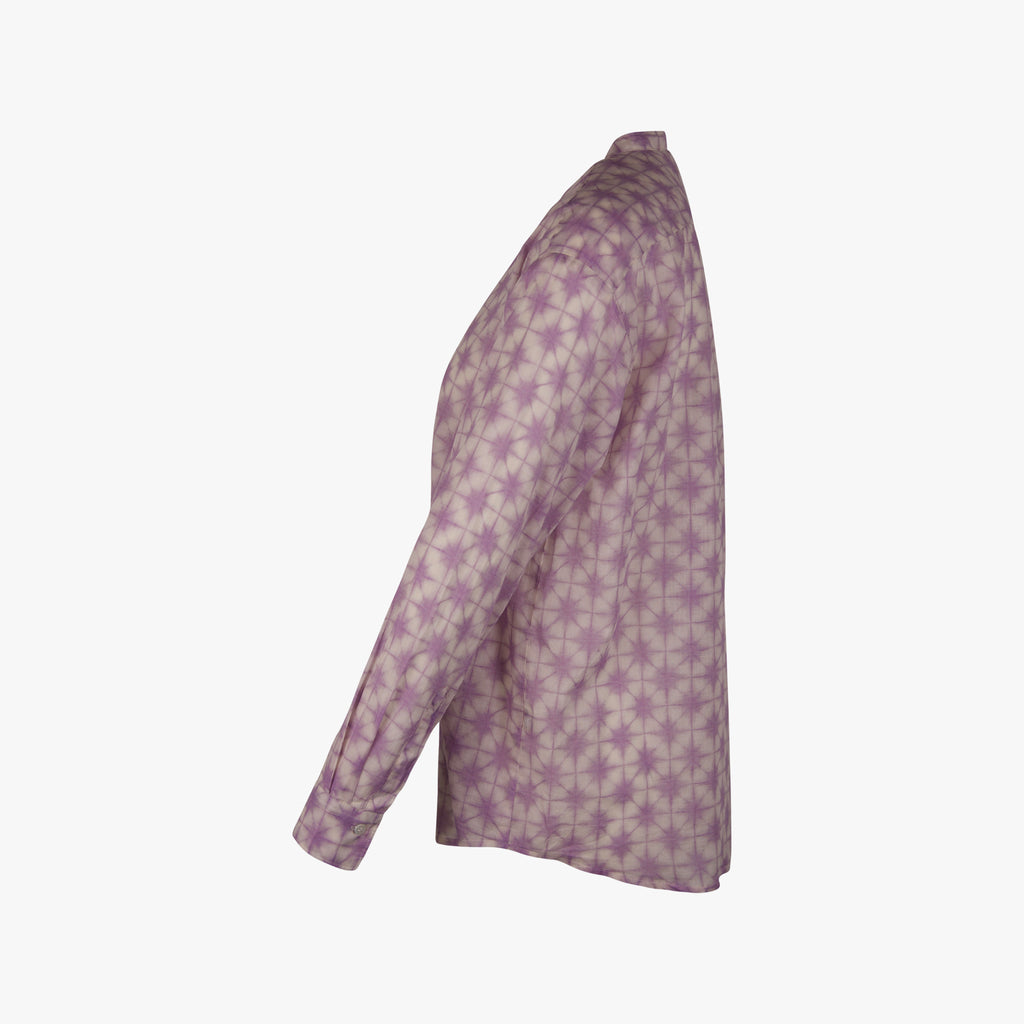 Hartford Stehkragenbluse Print | lavendel