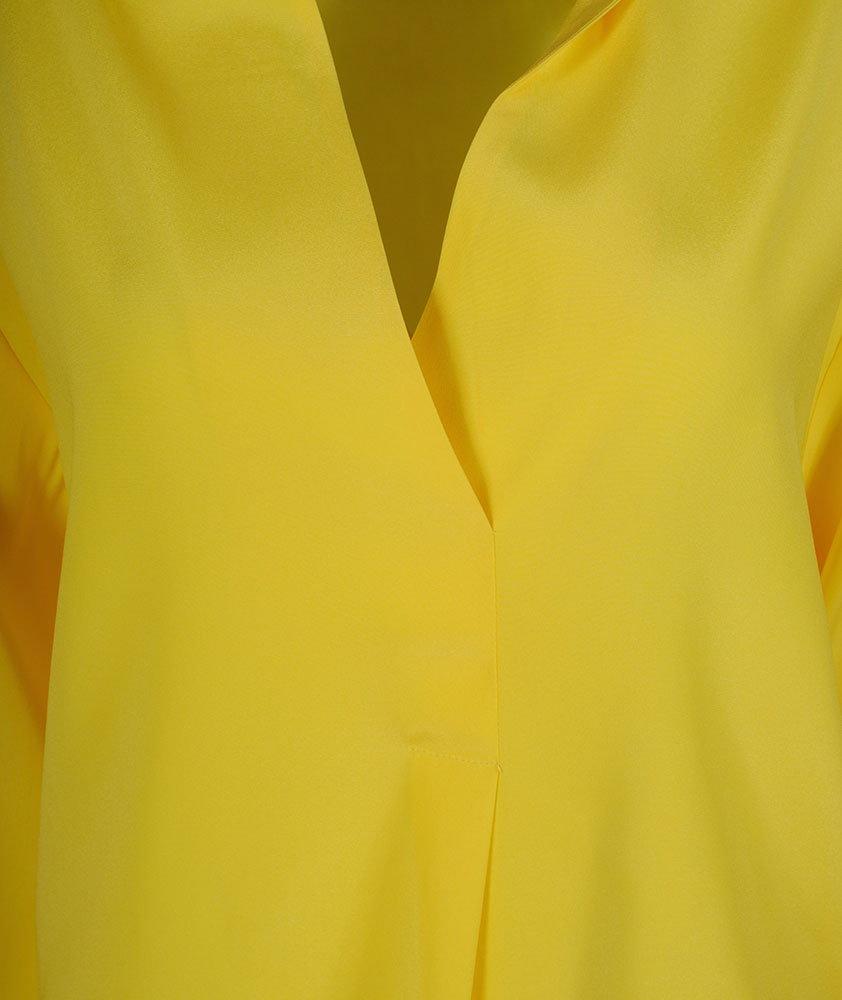 Hemdbluse Seide | gelb