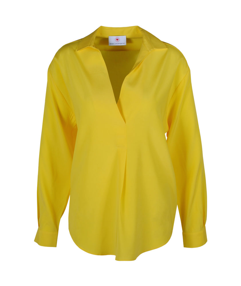 Hemdbluse Seide | gelb