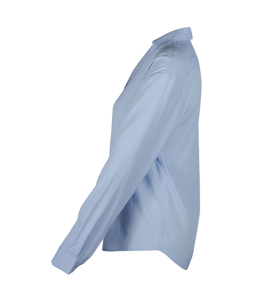 Hemdbluse Seide | hellblau