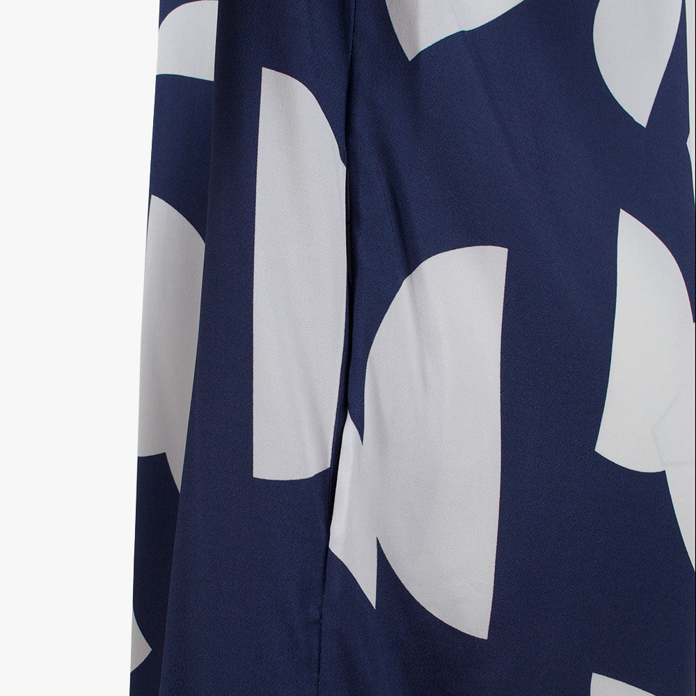Kleid Viskose, Detail | blau-weiß