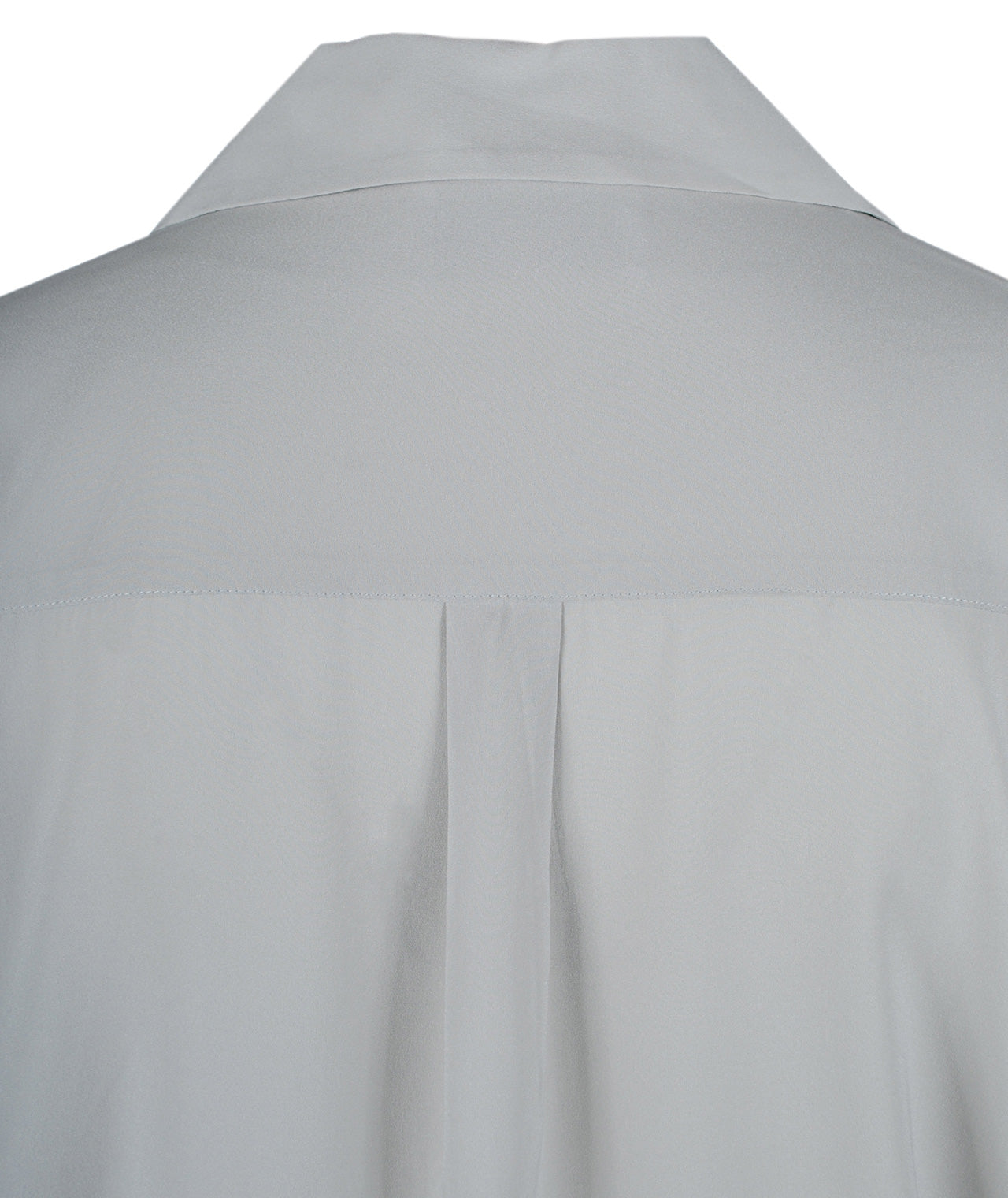 Longbluse Seide uni | grau