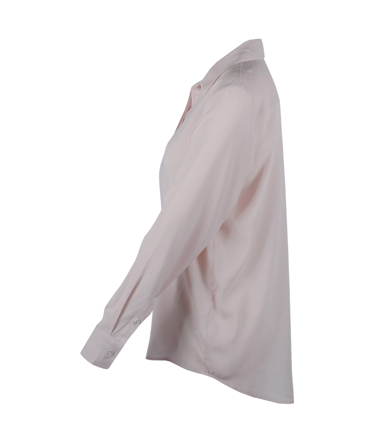 Longbluse Seide uni | rose