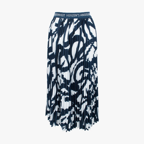 Plisseerock Bicolor (weiß-blau, 32) | weiß-blau