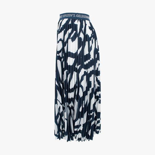 Plisseerock Bicolor (weiß-blau, 32) | weiß-blau