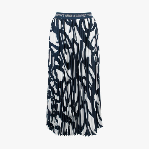 Plisseerock Bicolor (weiß-blau, 32) | weiß-blau