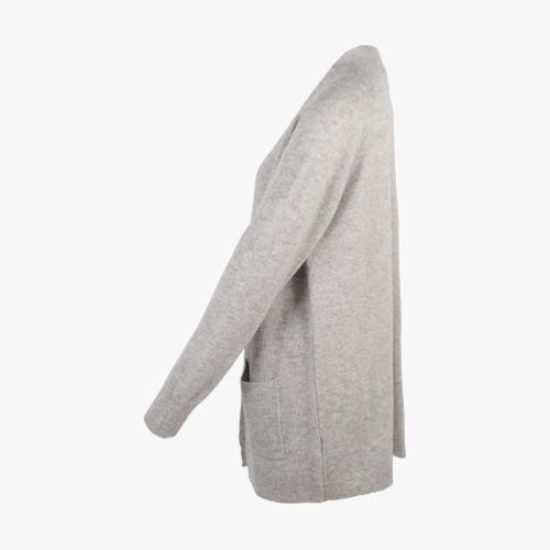 Rippencardigan uni (hellgrau, 32) | hellgrau