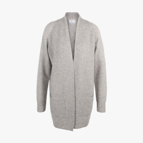 Rippencardigan uni (hellgrau, 32) | hellgrau