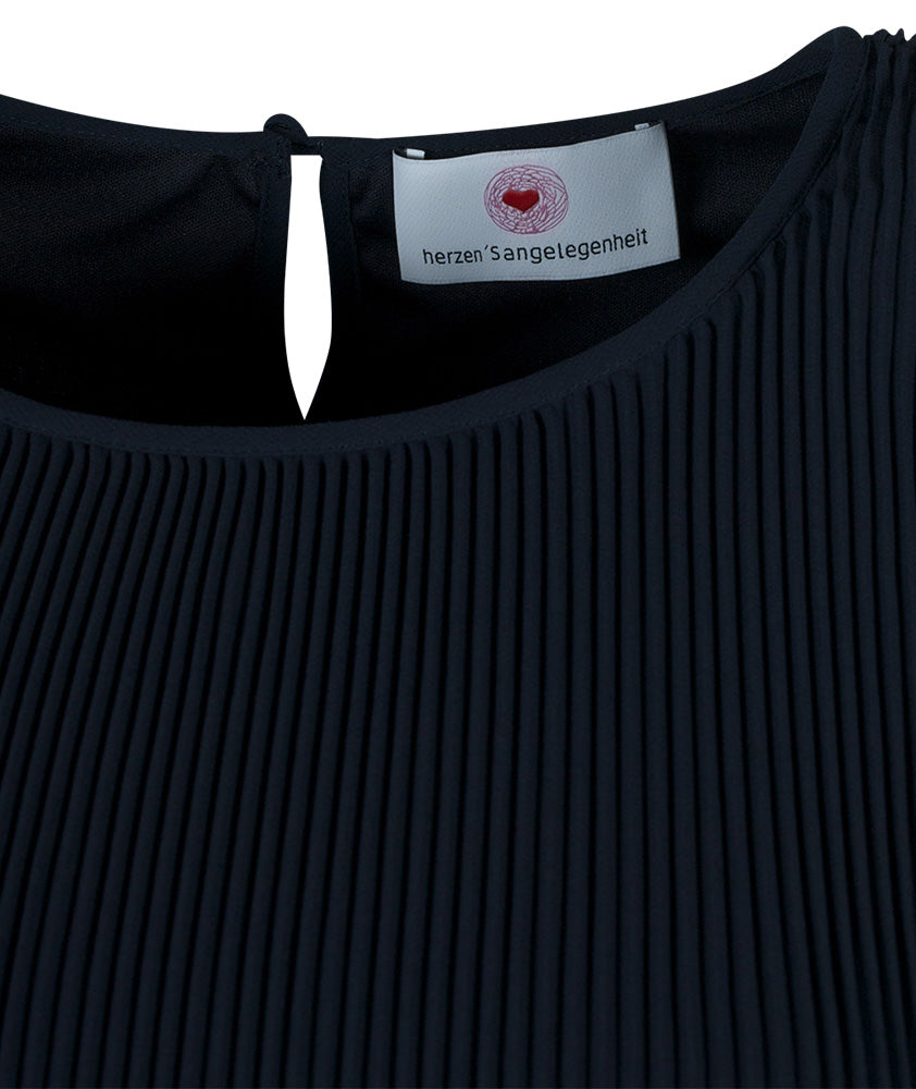 Bluse Plissee | marine