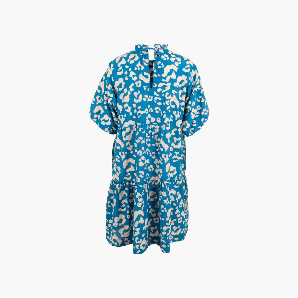 iHeart Kleid Leo Ballonärmel | blau
