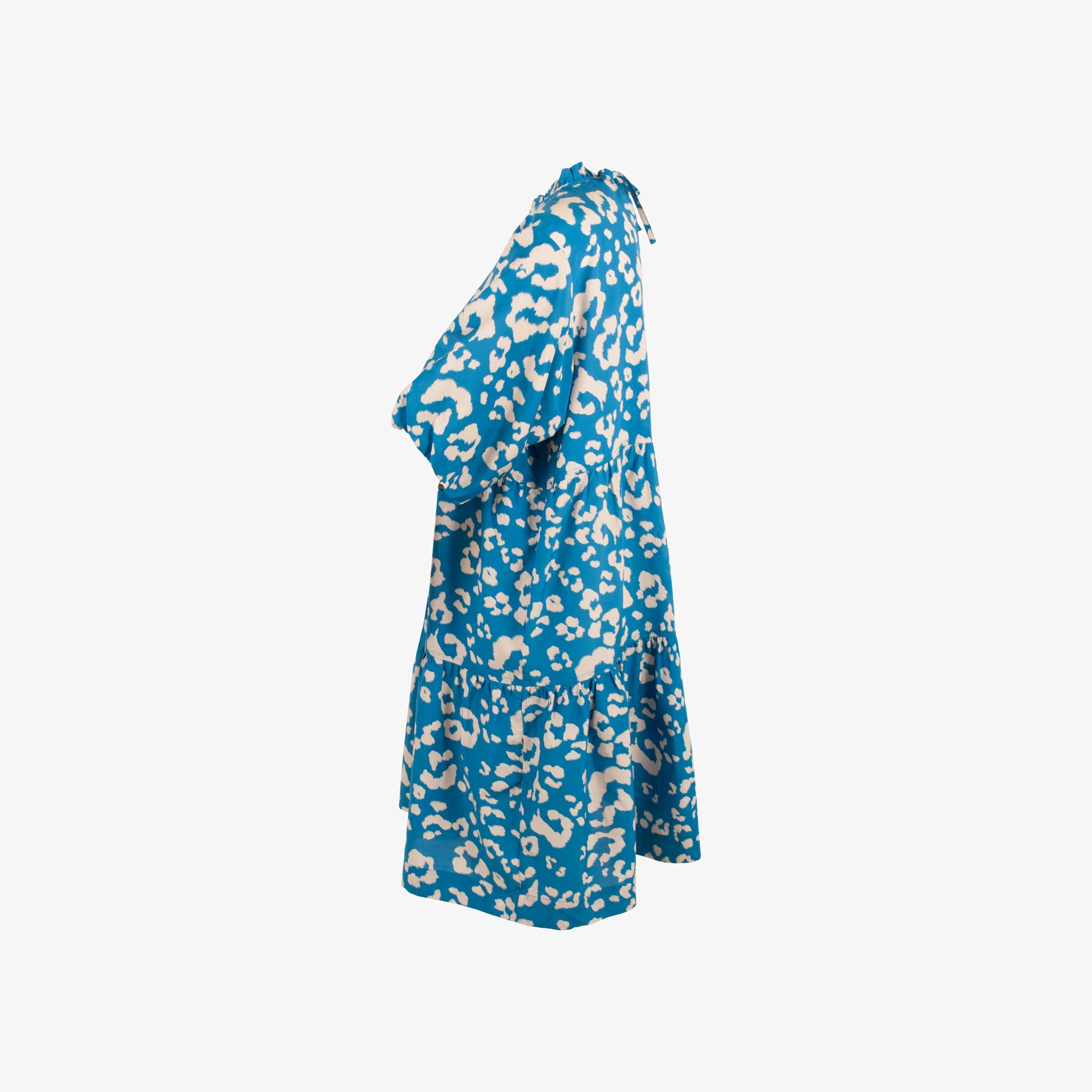 iHeart Kleid Leo Ballonärmel | blau