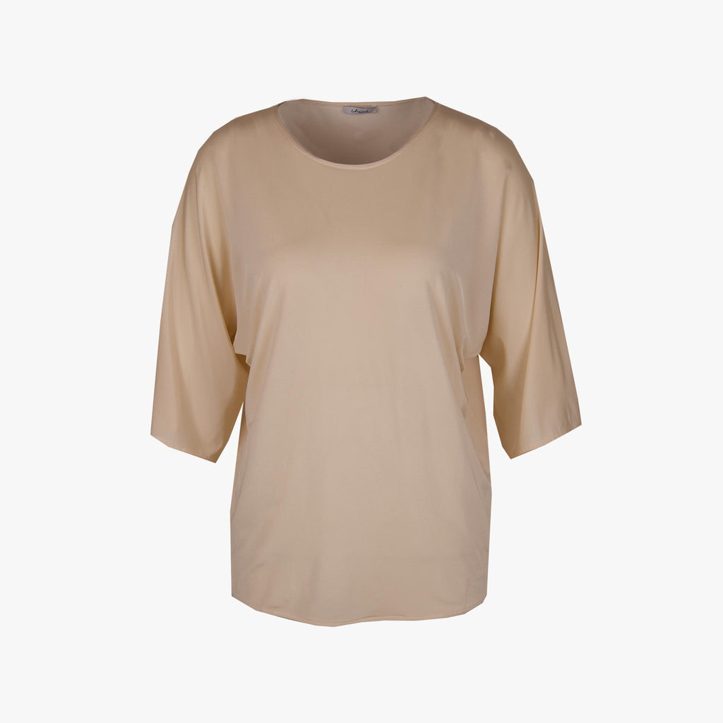 iheart Rundhals Blusenshirt uni | sand