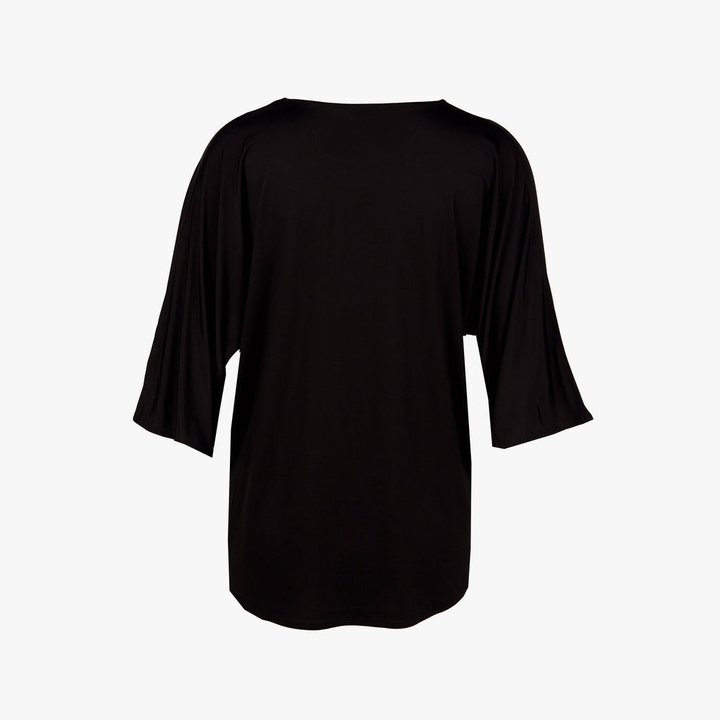 iheart Rundhals Blusenshirt uni | schwarz