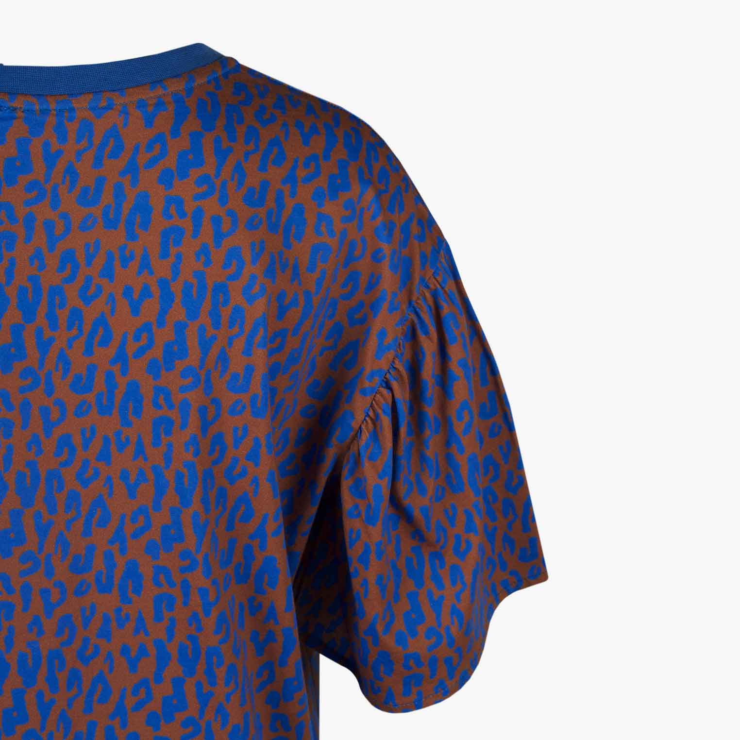1/2 RH-Shirt Print | blau