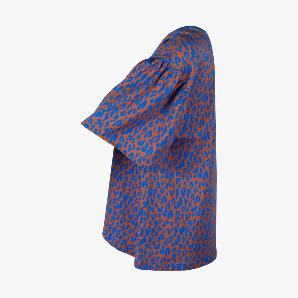 1/2 RH-Shirt Print | blau