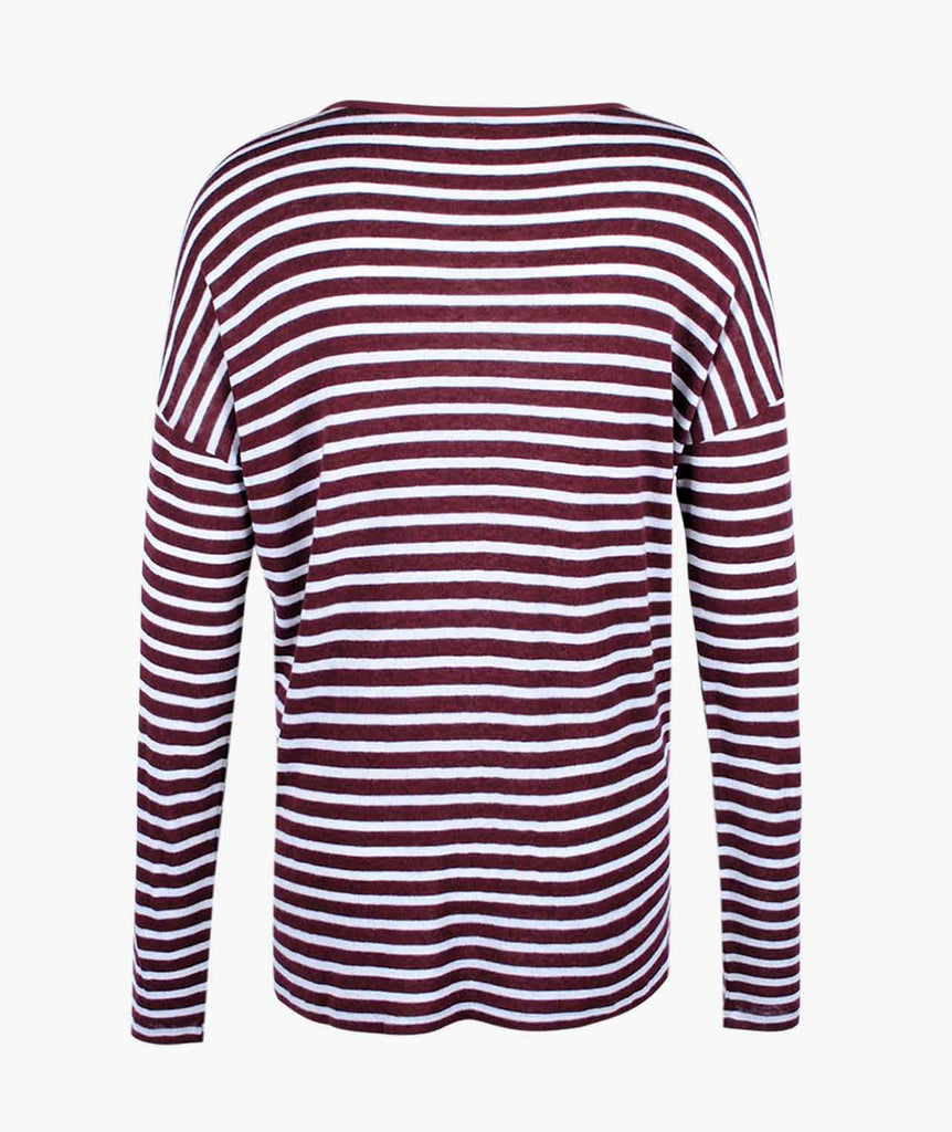 Ringelshirt Becky | bordeaux
