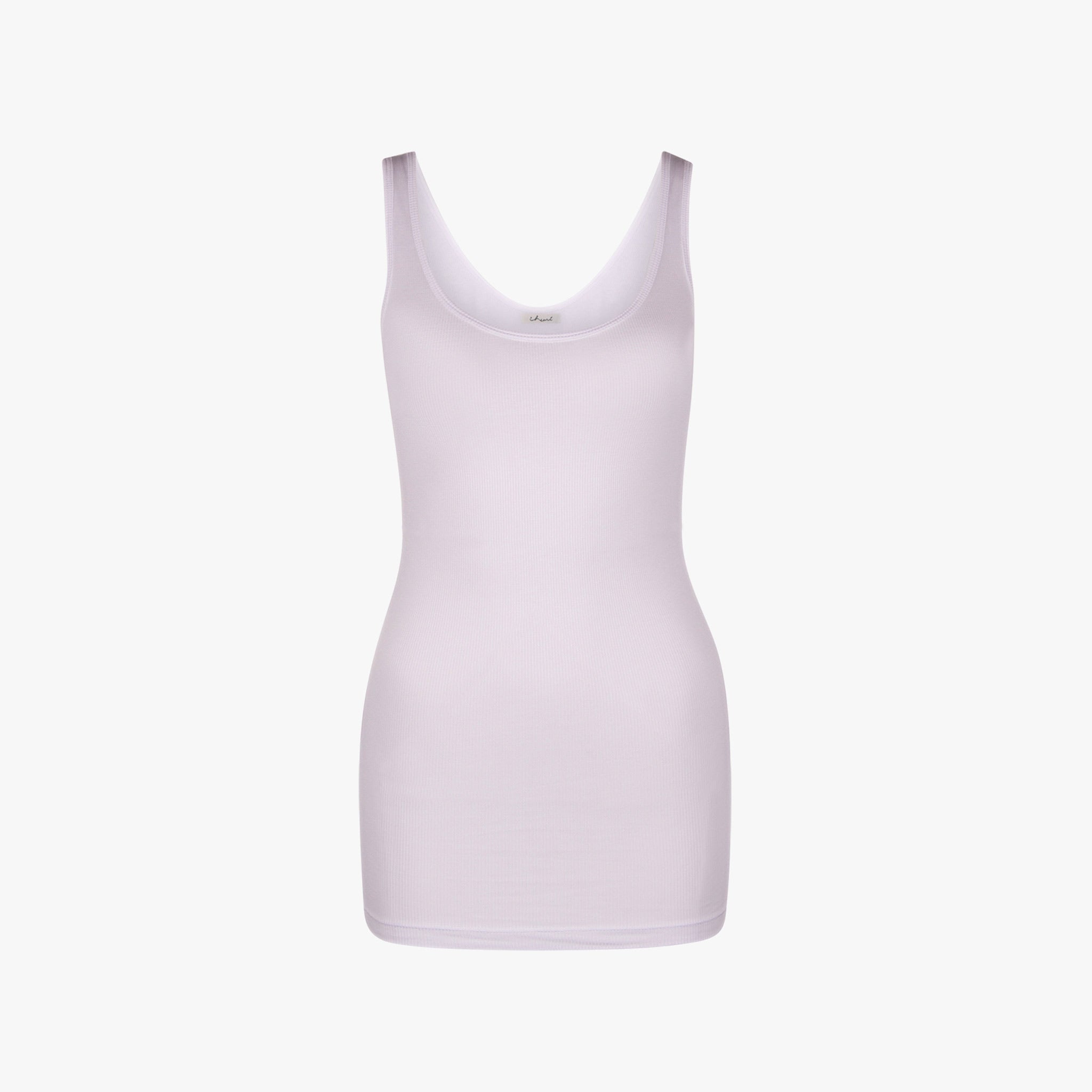 iheart Rippentop lang Sarina | weiß