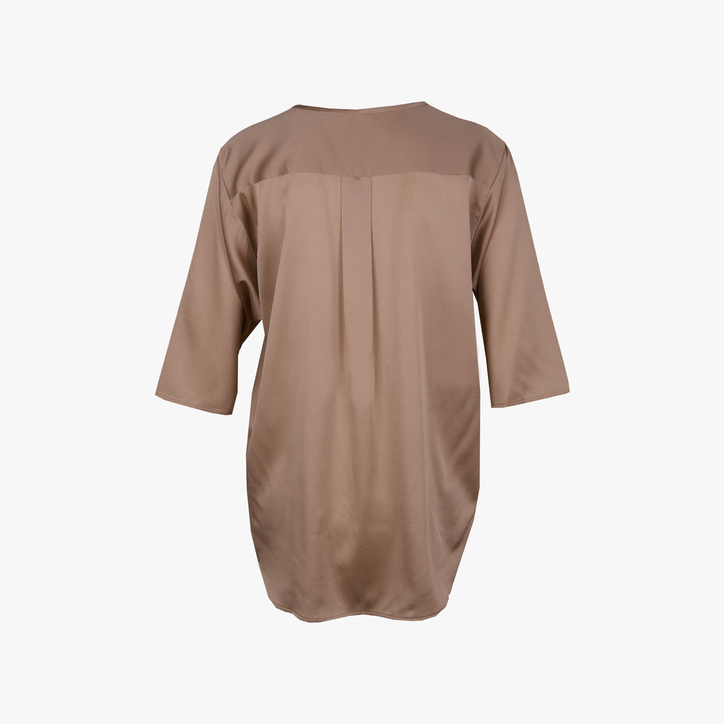 iheart Seidensatin Bluse | beige