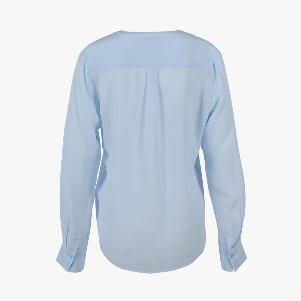 Seidenschlupfbluse Pepita (hellblau, XS) | hellblau