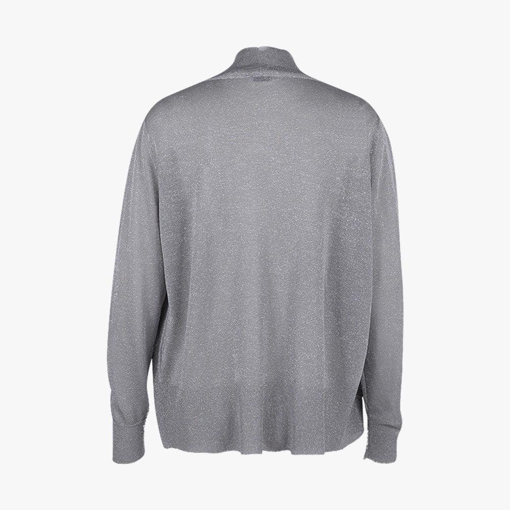 Strickjacke Lurex (silber, XXS) | silber