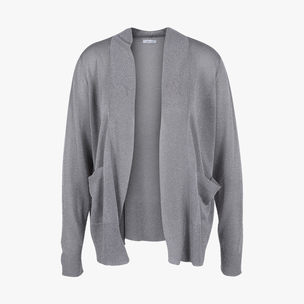 Strickjacke Lurex (silber, XXS) | silber