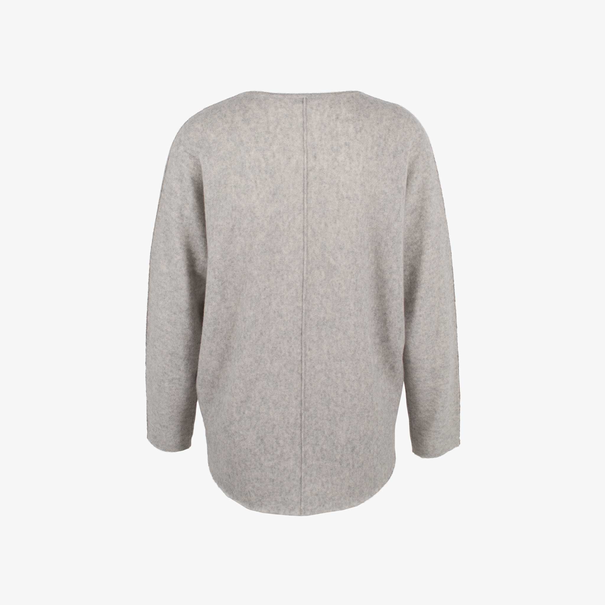V-Pulli Mittelnaht | hellgrau