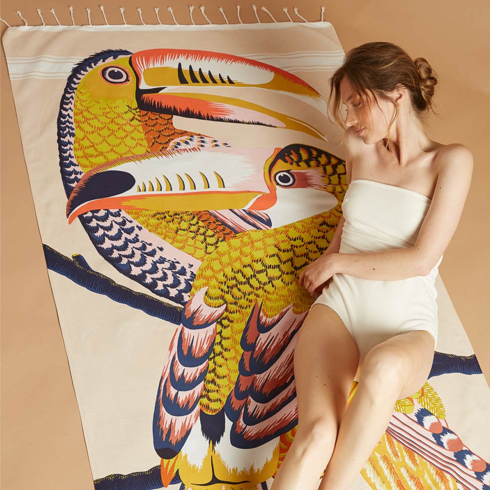 inoui Badetuch Toucan | nude