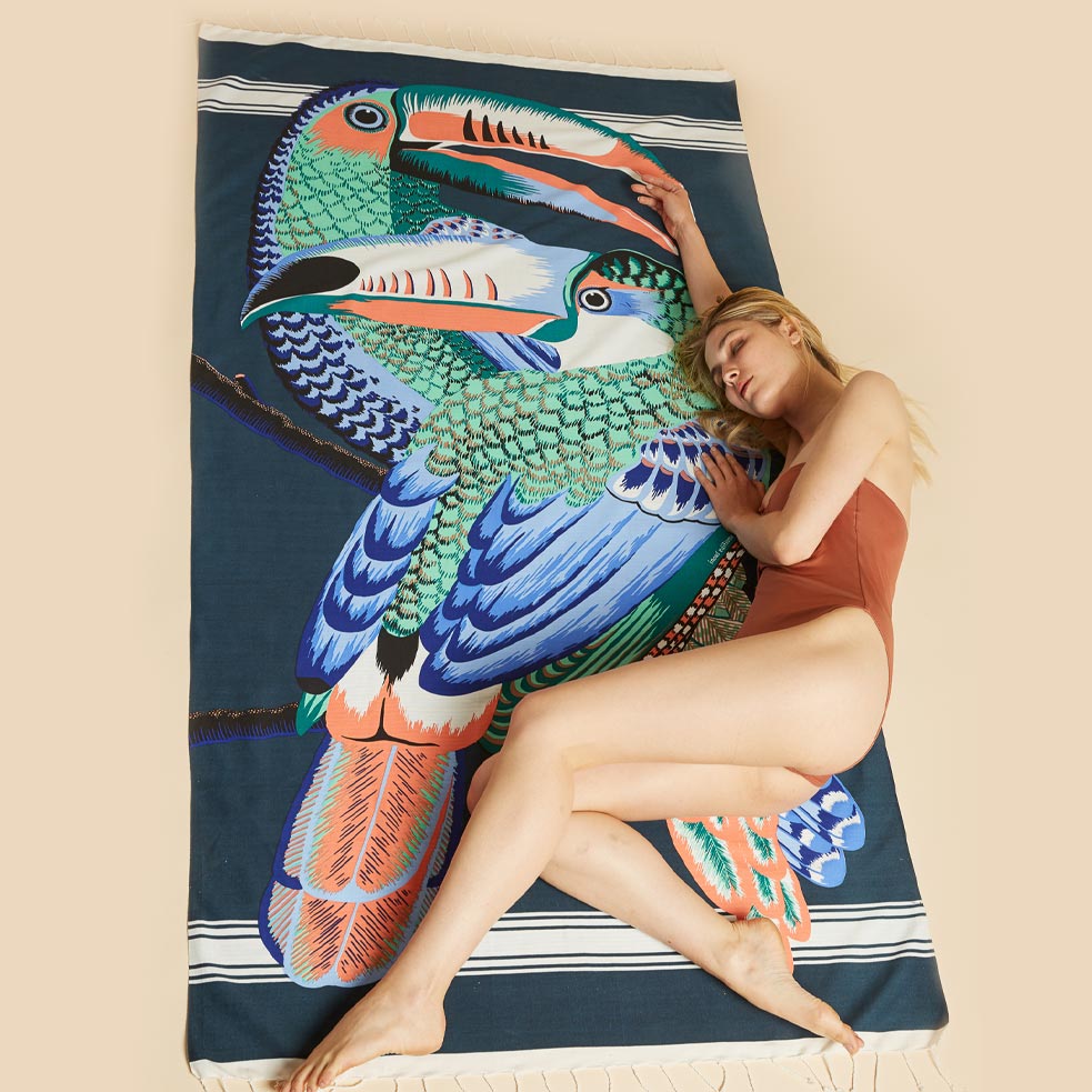 inoui Badetuch Toucan | petrol