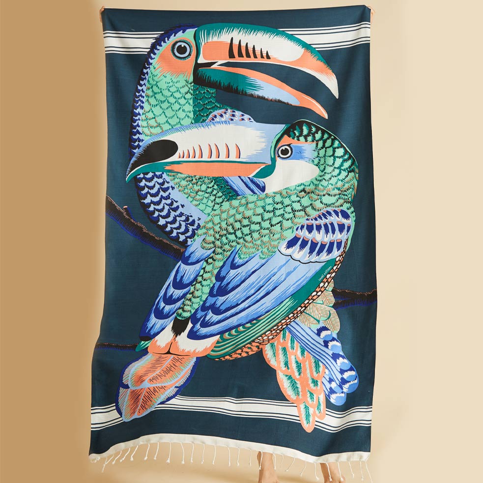 inoui Badetuch Toucan | petrol