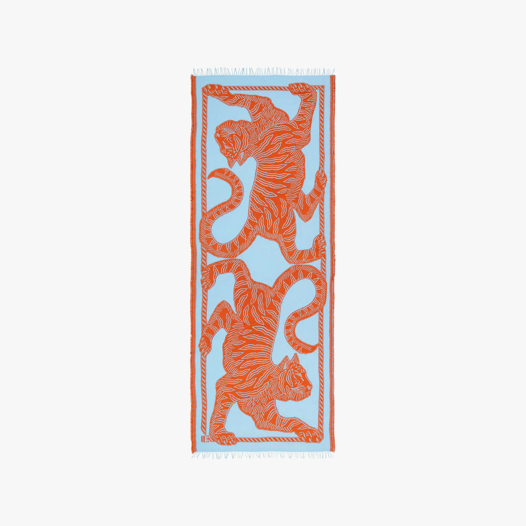 3D-Schal Tigerprint | blau